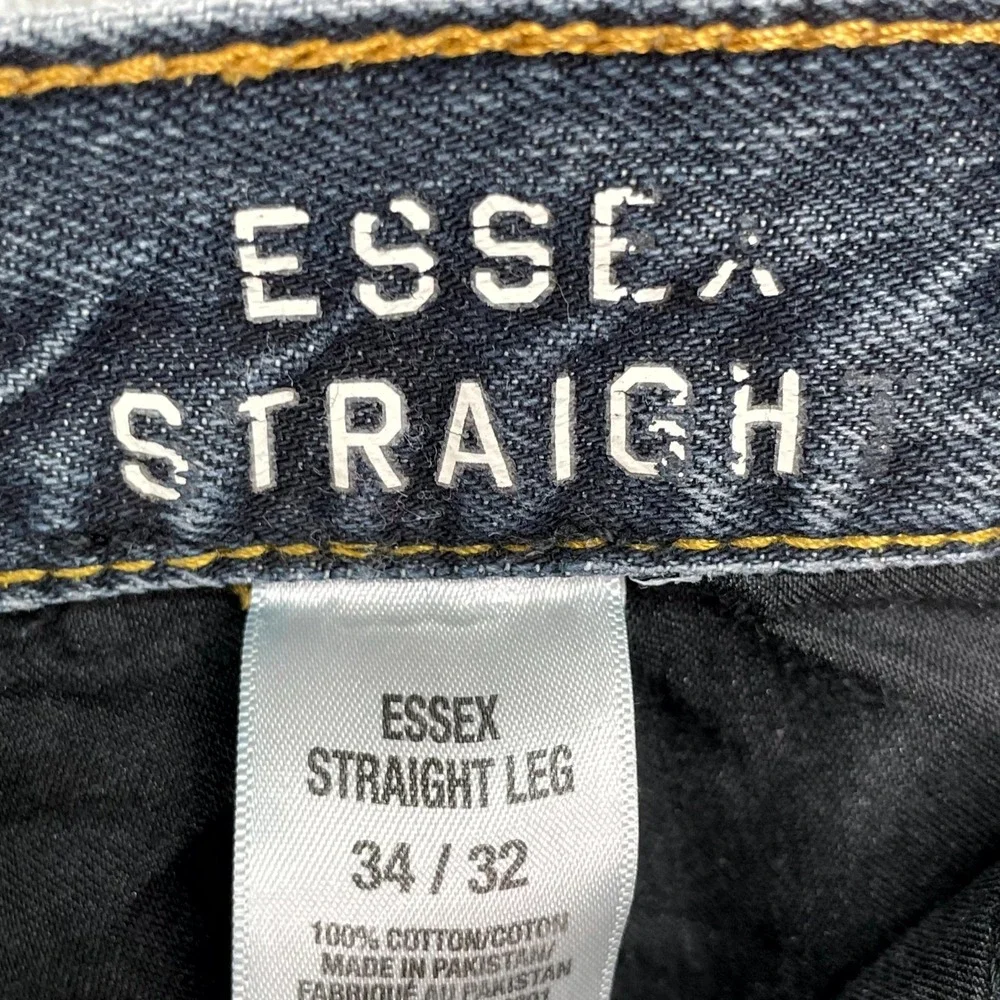 Aeropostale Essex Straight Jeans Men 34x29.5* Blue Denim Streetwear Grunge Skate